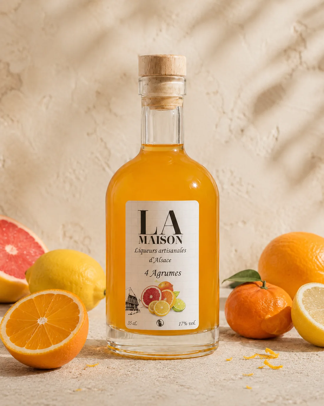 Liqueur artisanale 4 Agrumes de La Maison, Alsace